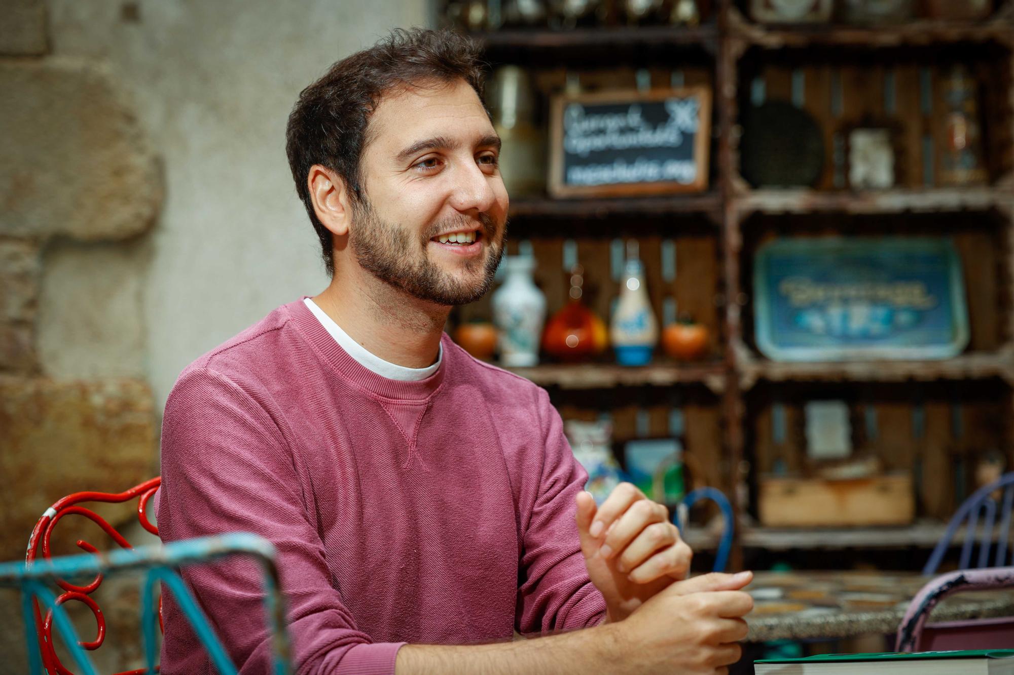 El periodista Lluís Freixas, durante la entrevista