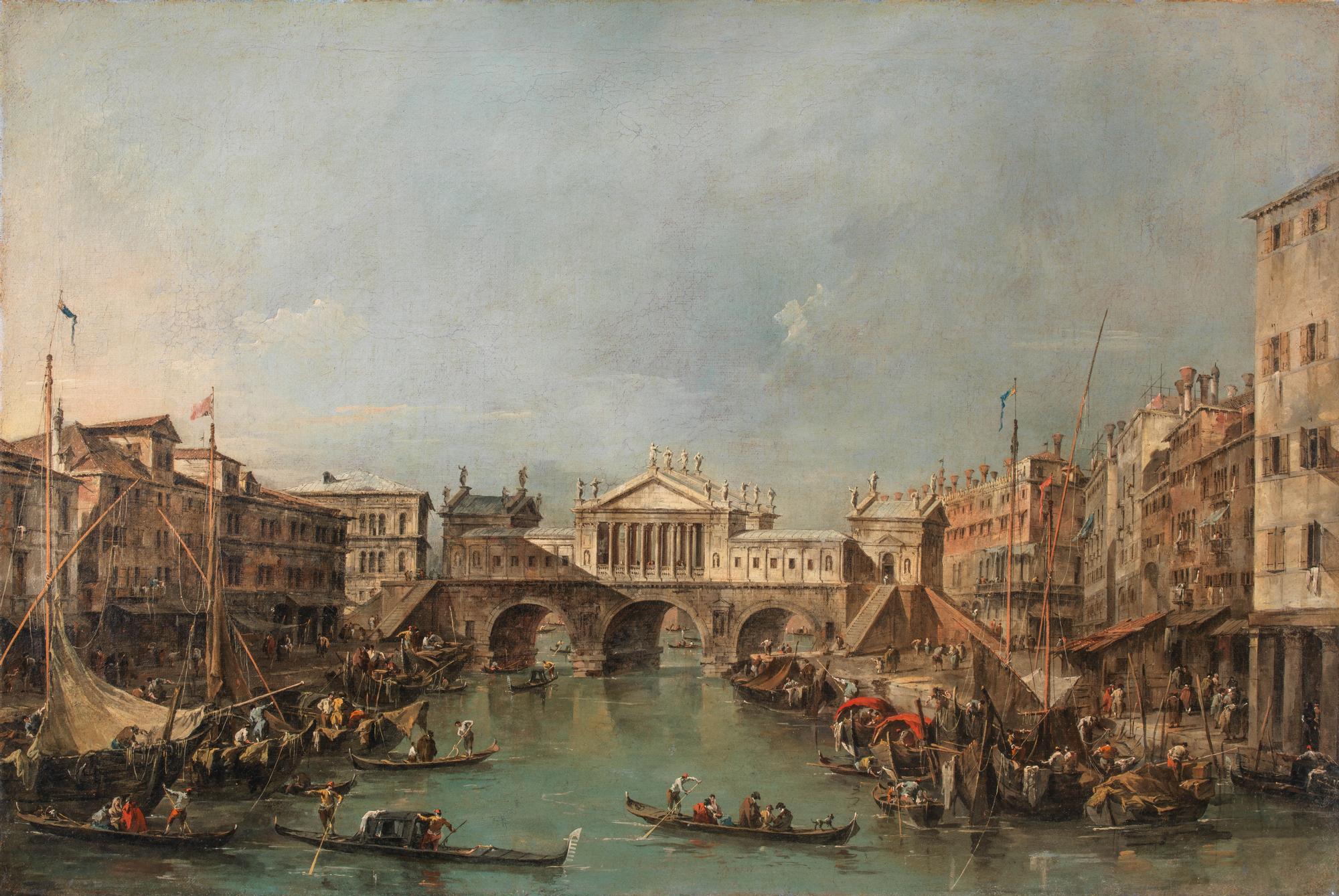 'El puente de Rialto según el proyecto de Palladio, h. 1770