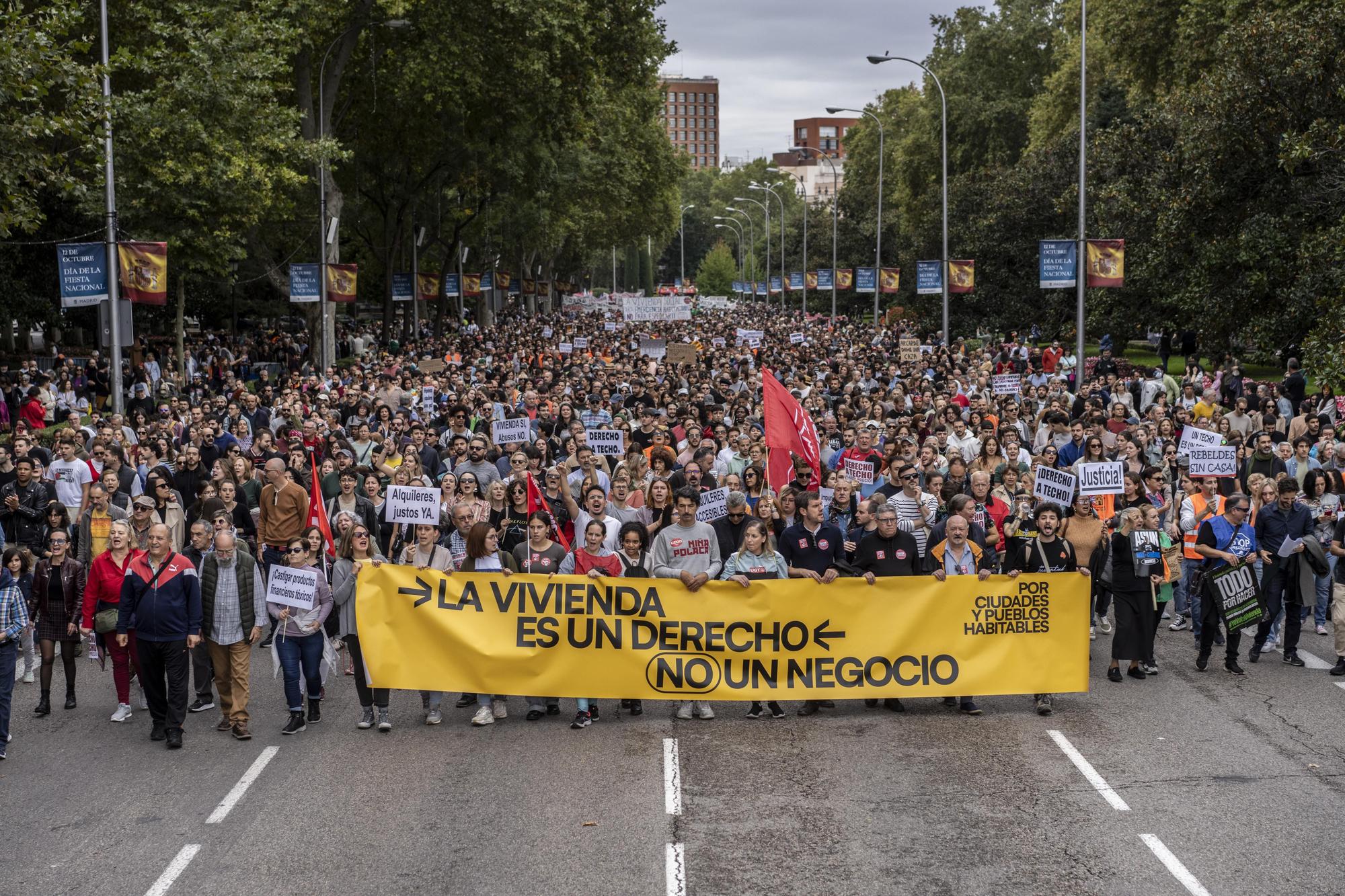 Manifestación por el derecho a la vivienda del pasado 13 de octubre en Madrid