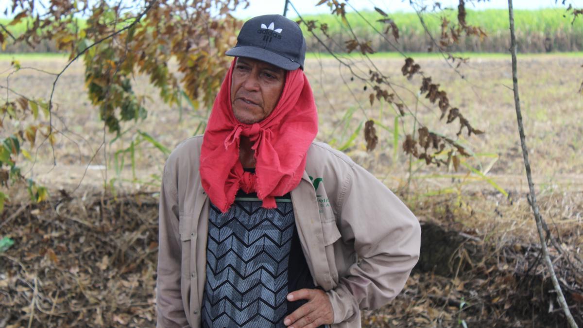 Un trabajador de la caña de azúcar posa antes del comienzo de la jornada.