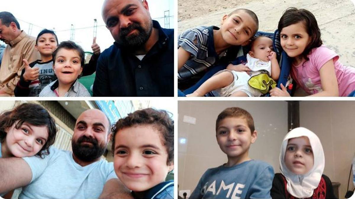 El marido y algunos de los hijos de la doctora Alaa Al-Najjar, fallecidos este fin de semana en un ataque israelí contra su vivienda.