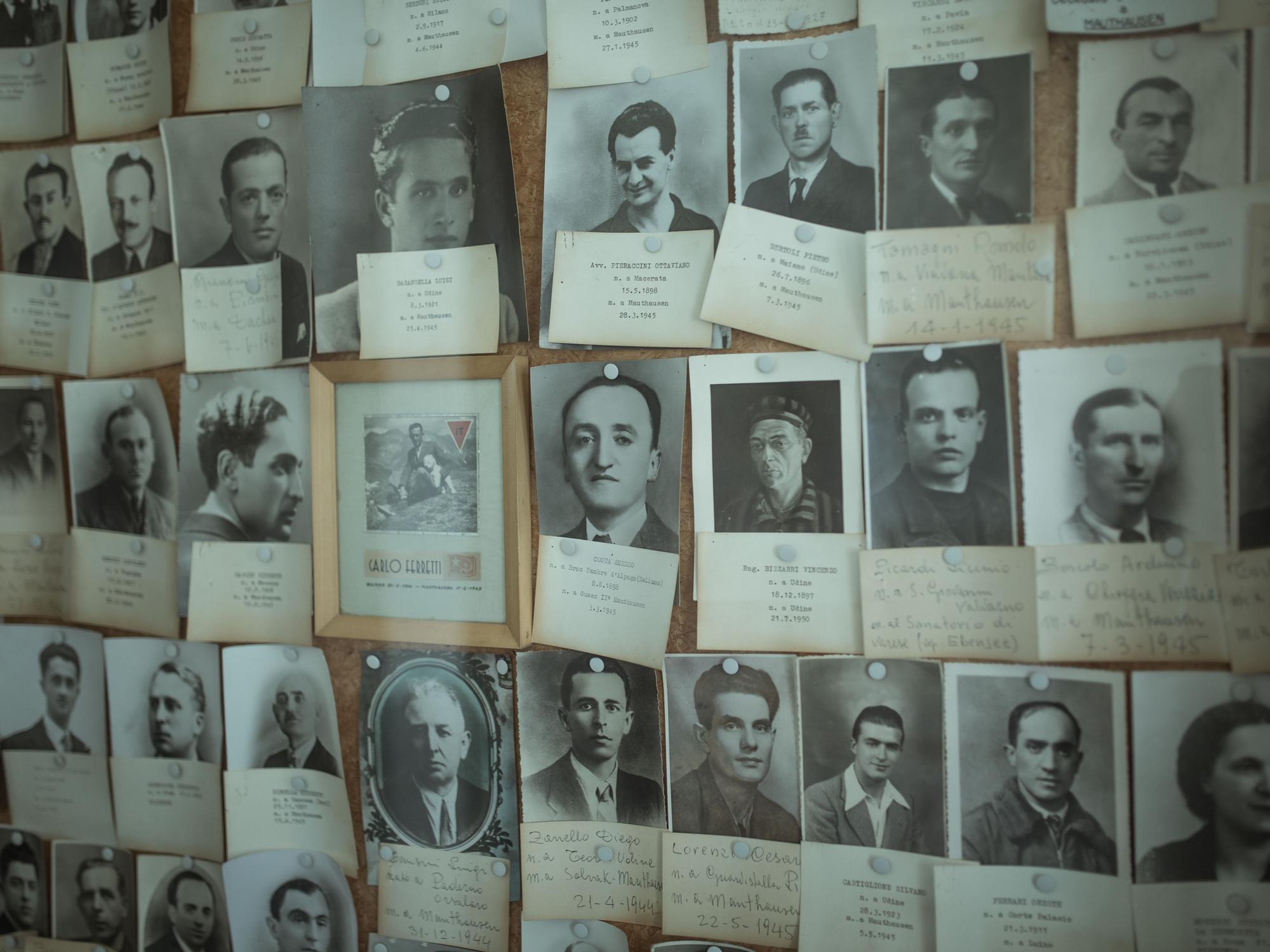 Lugar de memoria en los sótanos del campo de concentración de Mauthausen.