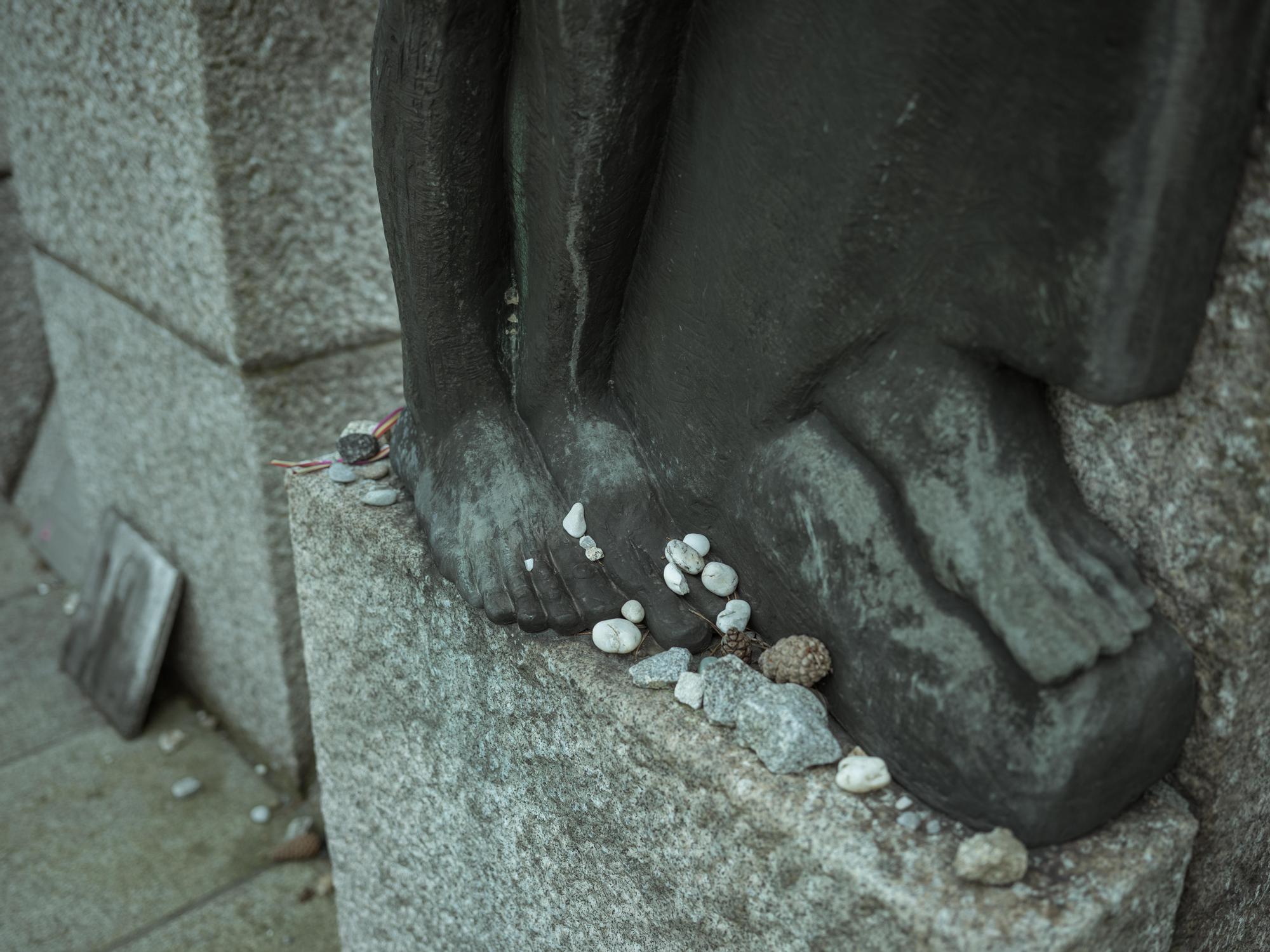 Detalle del monumento a los españoles asesinados en el campo de concentración de Mauthausen.