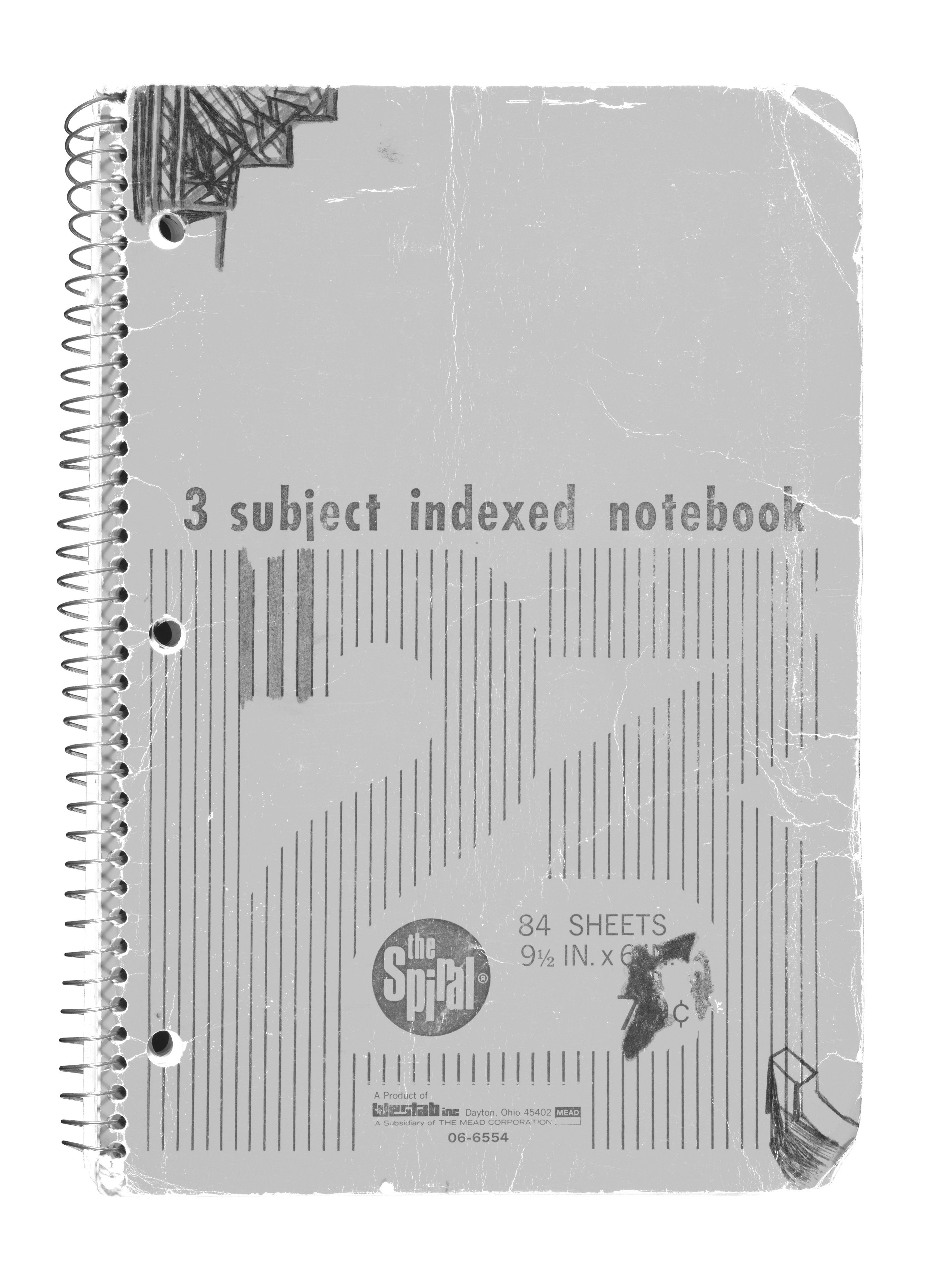 Tapa de un cuaderno de Jim Morrison