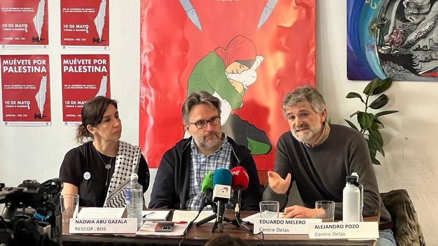 Rueda de prensa hoy en Madrid con integrantes del Centre Delàs y RESCOP