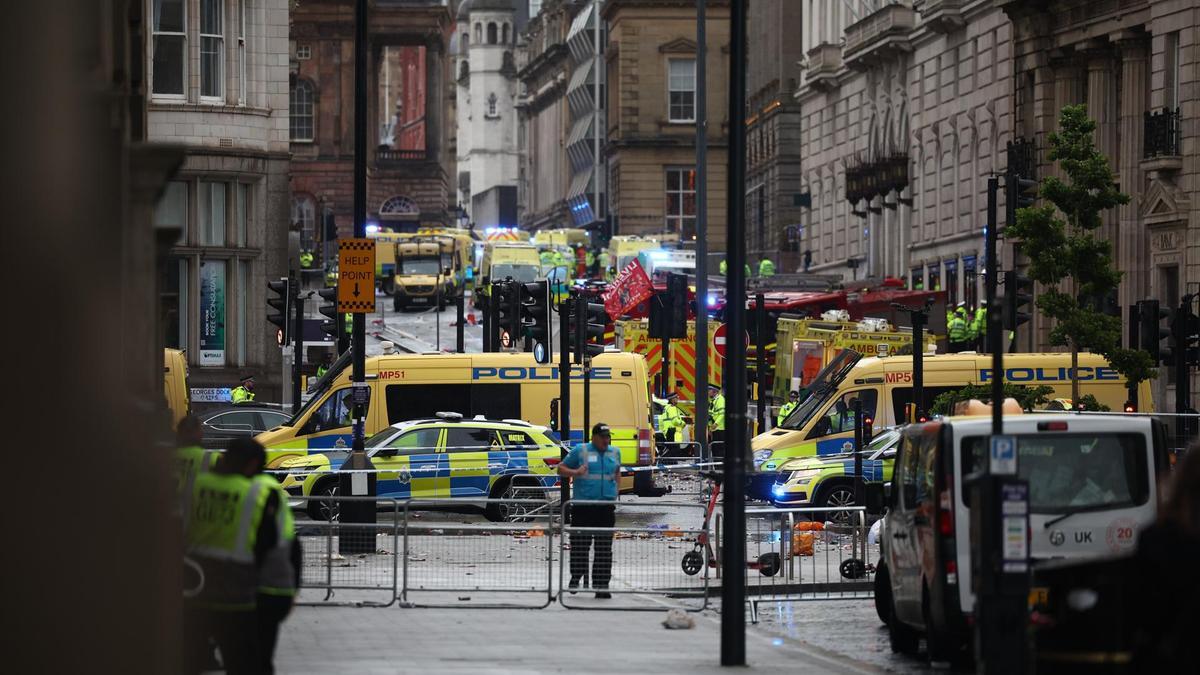 La zona del atropello en Liverpool