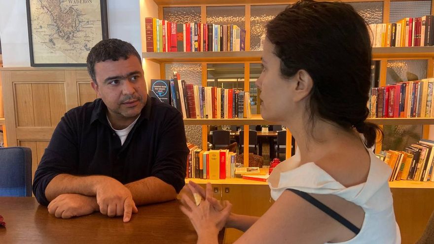 El jurista y profesor universitario palestino, Munir Nuseibah, durante la entrevista con elDiario.es